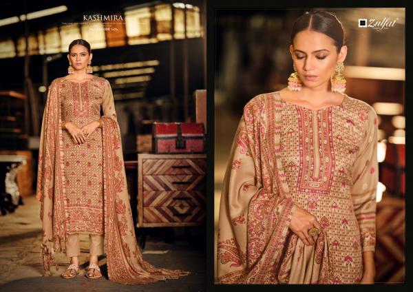 Zulfat Kashmira Pure Wool Pashmina Designer Dress Material Collection 